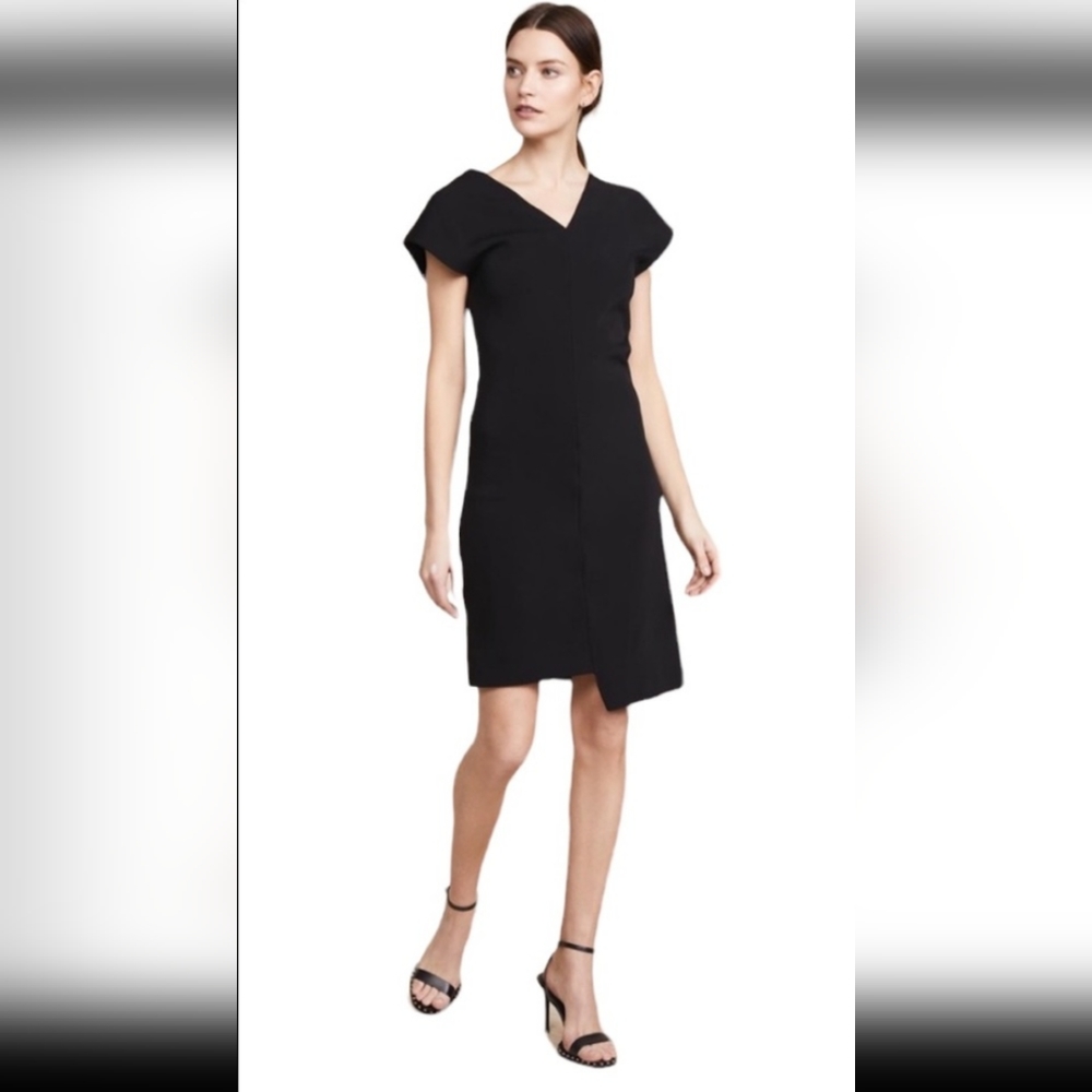 Helmut Lang Asymmetrical Dress, Black, 0